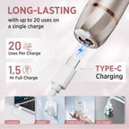 Electric Razor for Women 2-In-1: Painless Rechargeable Shaver for Face Legs Underarms and Bikini Area – Travel Lock