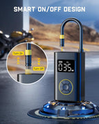 Portable Tire Inflator: Smart ON/OFF Hose Design