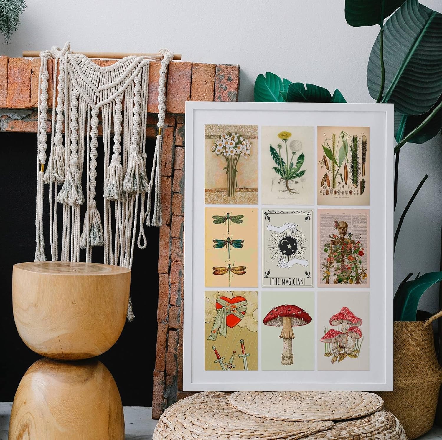 Posters for Room Aesthetic| Vintage Decor - Wall Collage Kit 50Pcs Dorm Decor | Bedroom Decor for Teen Girls| Cottagecore Room Decor Posters: Mushroom, Botanical, Astrology| 4X 6