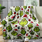 Grinch Pattern Throw Blanket