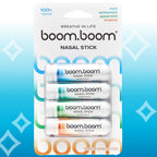 BoomBoom Nasal Stick | Vapor Flow Technology | Cool Refreshing Sensation | Natural Mood Boost | Simple Ingredients | Essential Oils + Menthol Inhaler (Mint, Wintermint, Tropical)