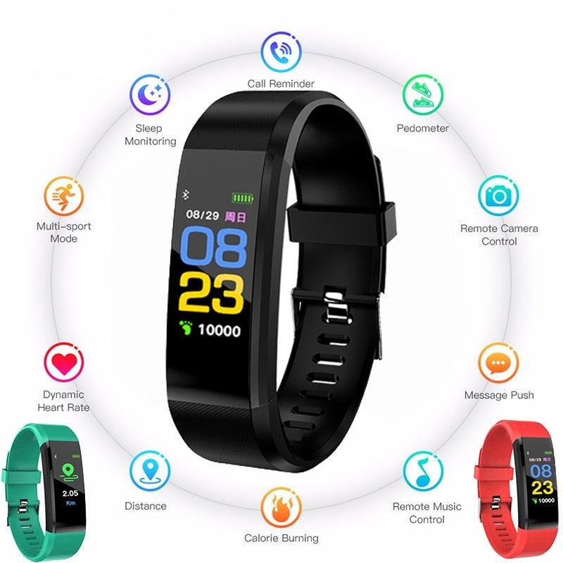 Kids Sports Watch – LED Touch Screen Fitness Tracker