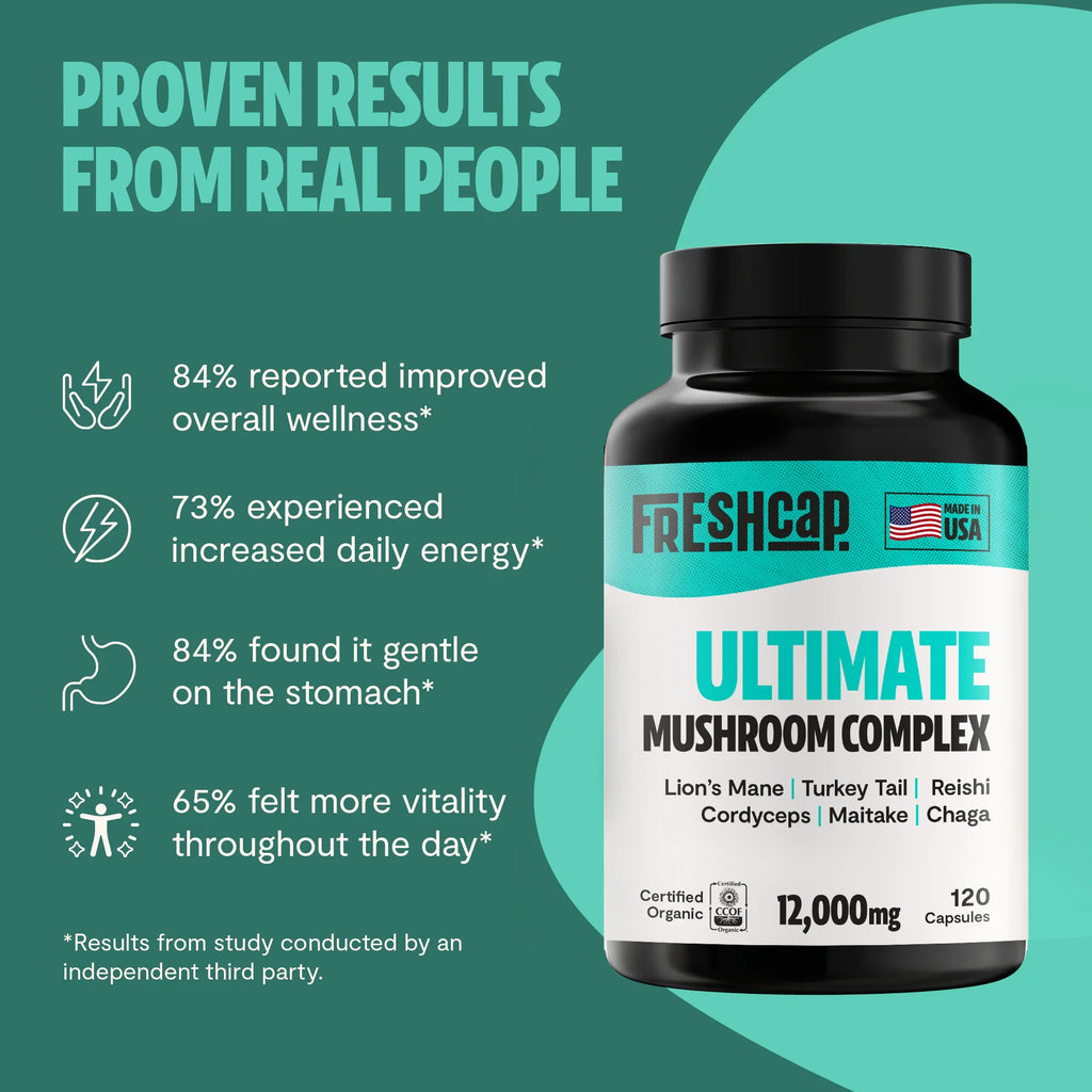 FreshCap Organic Chaga Supplement Capsules