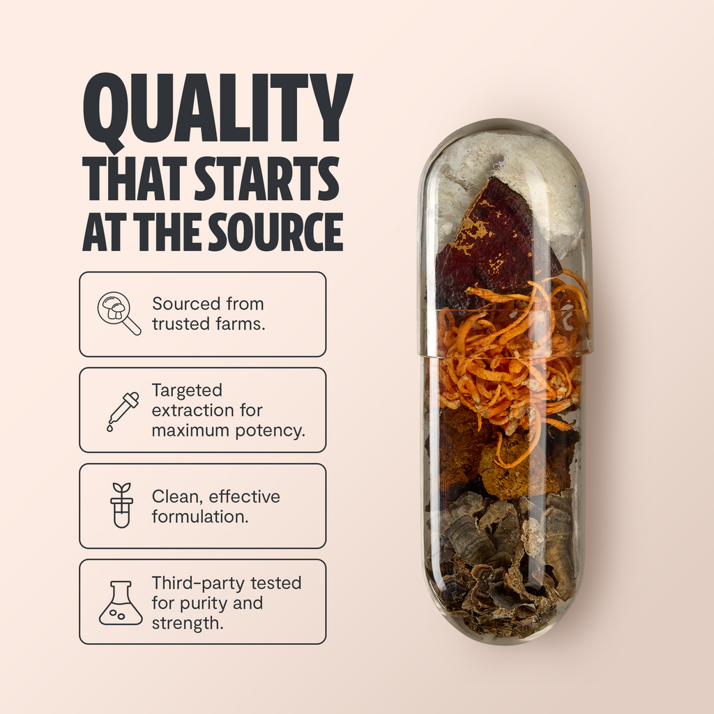 FreshCap Organic Chaga Supplement Capsules