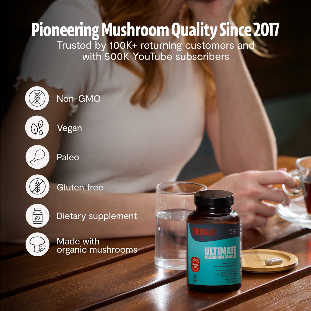FreshCap Organic Chaga Supplement Capsules