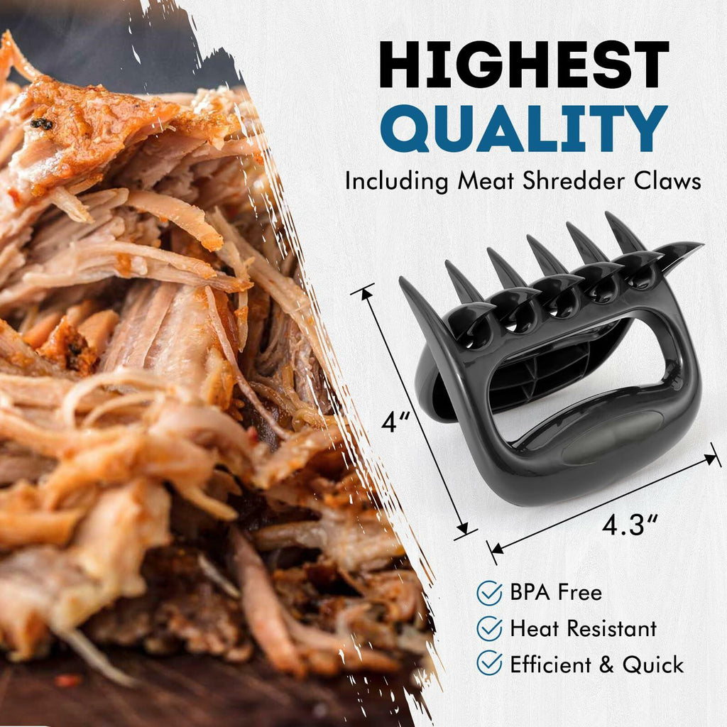 Silicone Griddle Tool Mat & Meat Shredder Claws BBQ Set