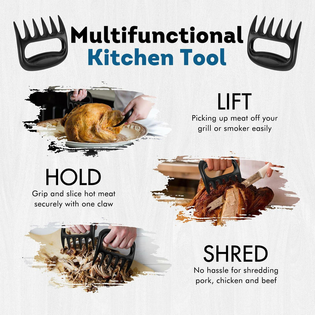 Silicone Griddle Tool Mat & Meat Shredder Claws BBQ Set