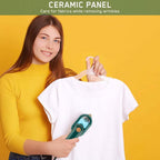 Portable Handheld Steam Iron - Non-Stick Ceramic Soleplate