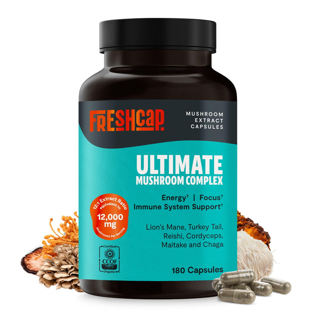 FreshCap Organic Chaga Supplement Capsules