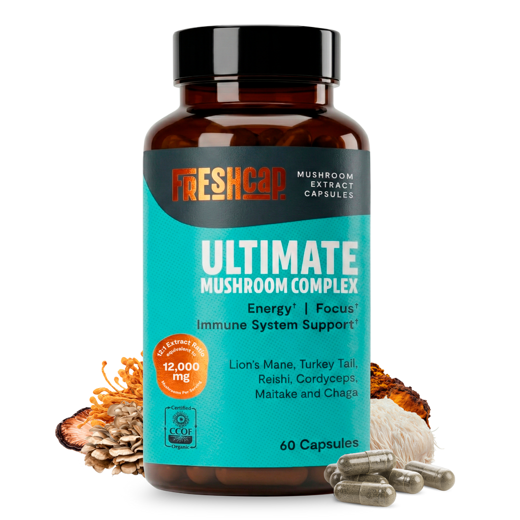 FreshCap Organic Chaga Supplement Capsules